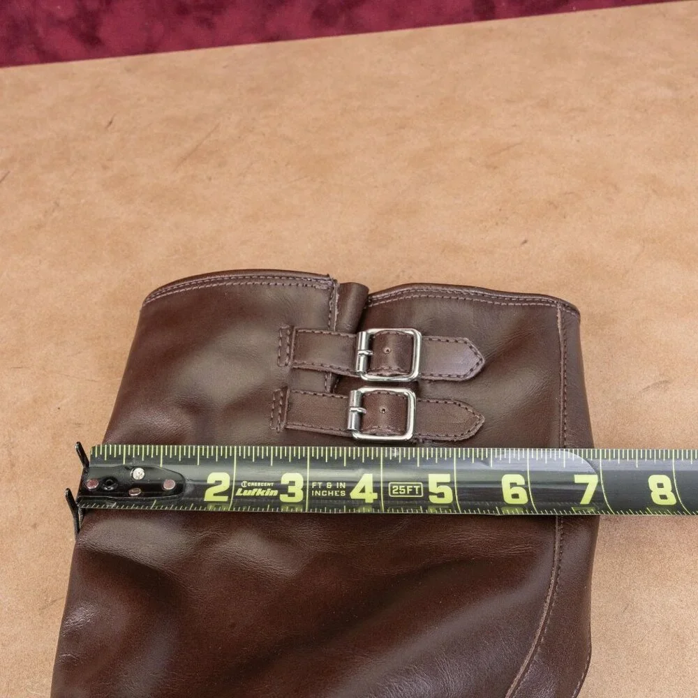 Dolce Vita Women Evi Brown Leather Moto Biker Metal Harness Fashion Boots sz 6.5 - Picture 7 of 9